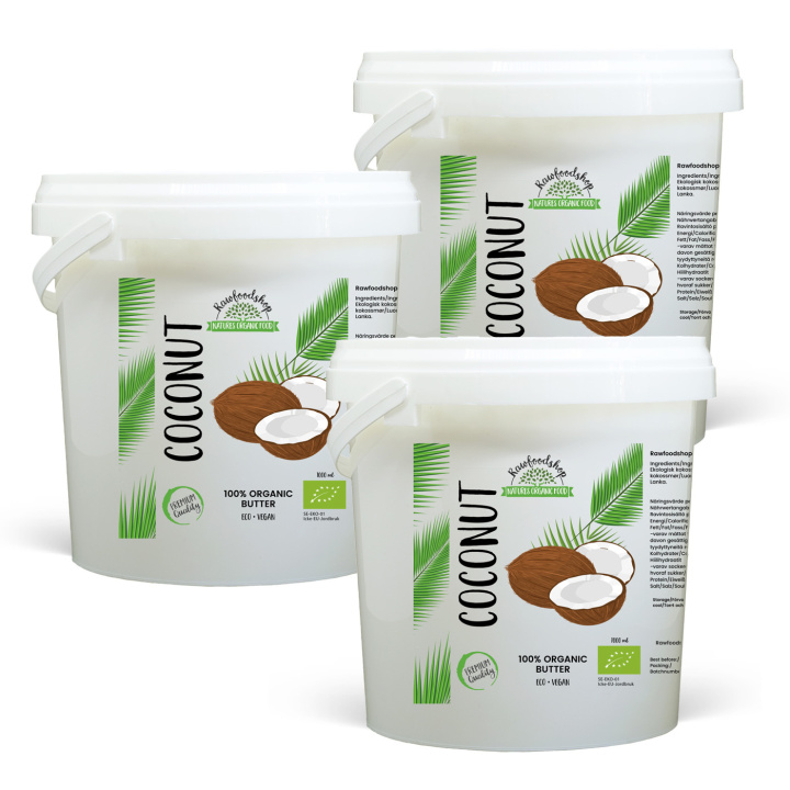 Kokosnøttsmør ØKO 1000ml x 3 bokser i gruppen Råvarer & Drikke / Nøtter / Nøttesmør hos Rawfoodshop Scandinavia AB (46013FT1000-SET3)