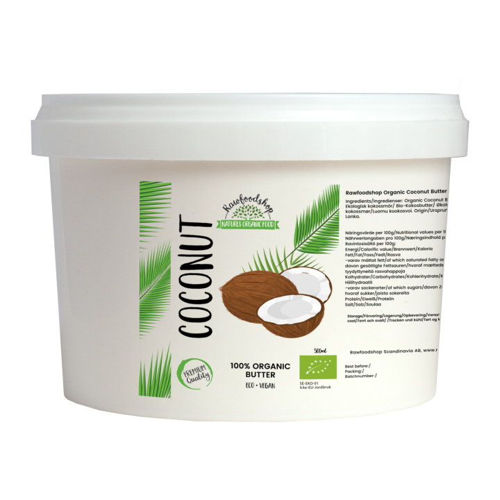 Kokosnøttsmør ØKO 500ml i gruppen Råvarer & Drikke / Nøtter / Nøttesmør hos Rawfoodshop Scandinavia AB (46013FT)