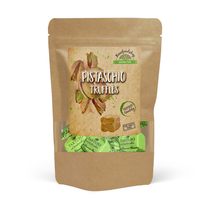Pistasjtrøfler 100g i gruppen Råvarer & Drikke / Godteri og sjokolade / Sjokolade og bars hos Rawfoodshop Scandinavia AB (5006-100)