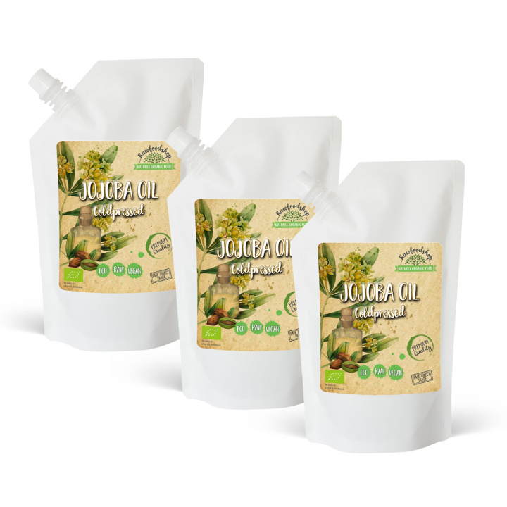 Jojobaolje ØKO 1000ml x 3 pakker i gruppen OUTLET 20-80% / Hud & Kropp 20-50% / Hud & kropp 40% hos Rawfoodshop Scandinavia AB (5041234-SET3)