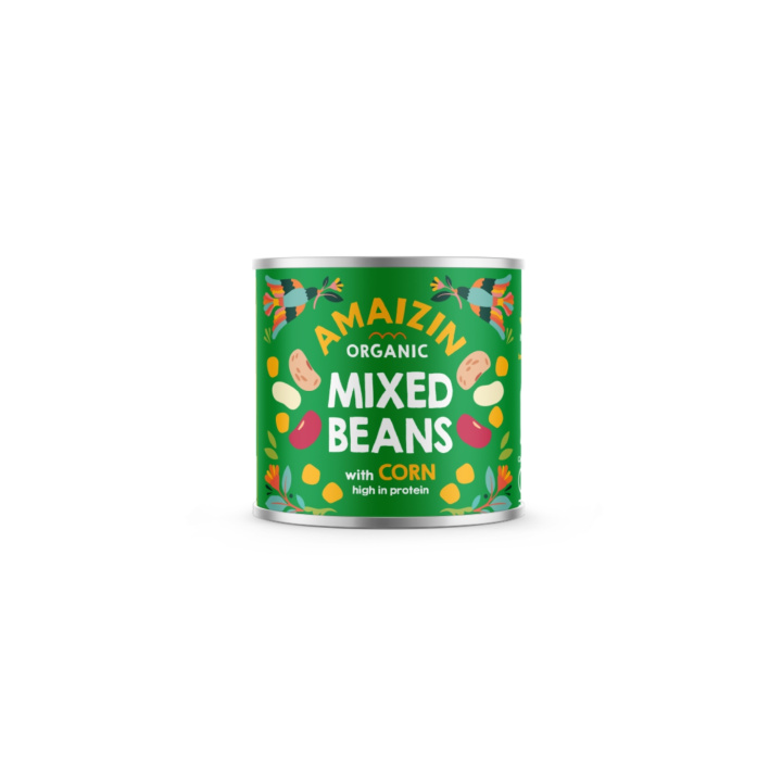 Bønnemiks med Mais ØKO 200g i gruppen Råvarer & Drikke / Spiskammer / Belgvekster / Bønner hos Rawfoodshop Scandinavia AB (54008)