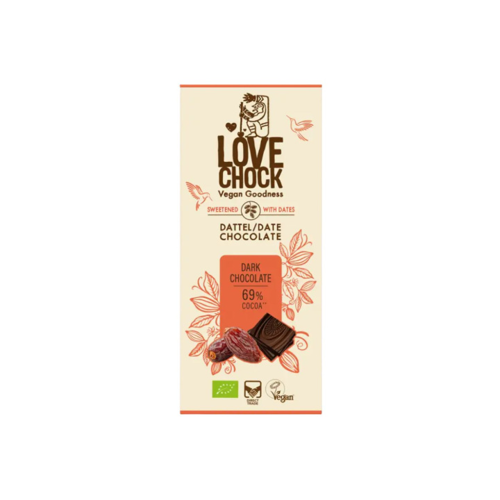 Sjokolade med Dadler ØKO 70g i gruppen Råvarer & Drikke / Godteri og sjokolade hos Rawfoodshop Scandinavia AB (61206)