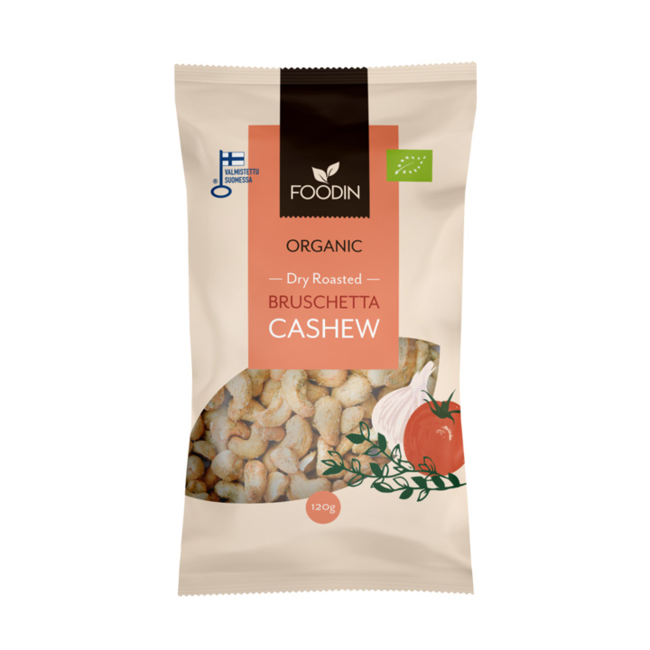Cashewnøtter Bruschetta ØKO 120g i gruppen Råvarer & Drikke / Godteri og sjokolade / Snacks hos Rawfoodshop Scandinavia AB (6430048234671)