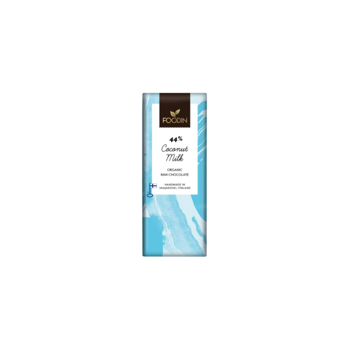 Sjokolade Kokosmelk 44% RAW ØKO 40g i gruppen Råvarer & Drikke / Godteri og sjokolade / Sjokolade og bars hos Rawfoodshop Scandinavia AB (6430055214635)