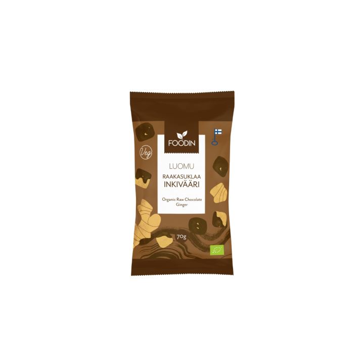 Ingefær i Råsjokolade ØKO 70g i gruppen Råvarer & Drikke / Godteri og sjokolade / Snacks hos Rawfoodshop Scandinavia AB (6430055215335)
