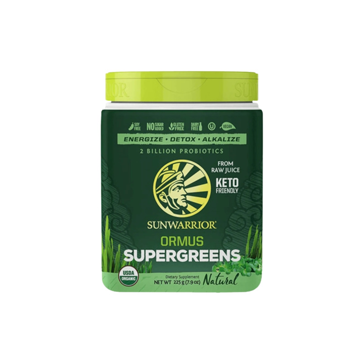 Sunwarrior Ormus Super Greens 225g i gruppen Råvarer & Drikke / Helsekost / Grønne Pulver hos Rawfoodshop Scandinavia AB (713)