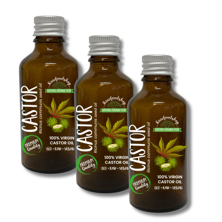 Ricinolje kaldpresset ØKO 50ml x 3 pakker i gruppen Hud & Kropp / Naturlig DIY / Vegetabilske oljer hos Rawfoodshop Scandinavia AB (7403201-SET3)