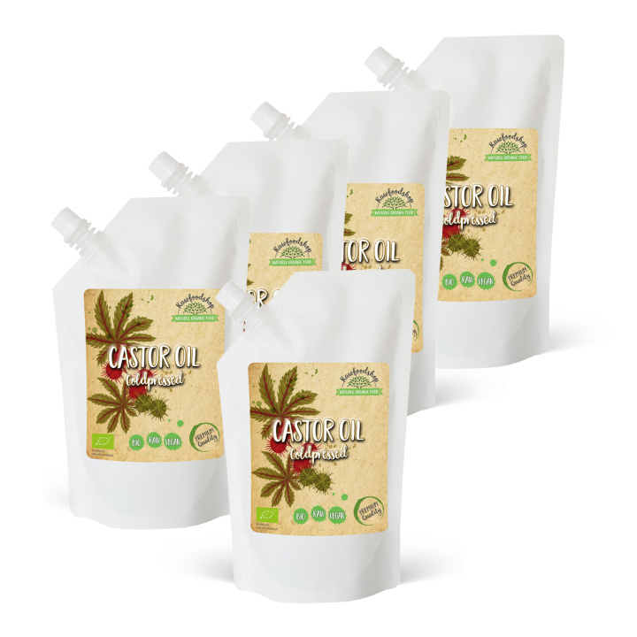 Ricinolje kaldpresset ØKO 500ml x 5 pakker i gruppen Hud & Kropp / Naturlig DIY / Vegetabilske oljer hos Rawfoodshop Scandinavia AB (7403204-SET5)
