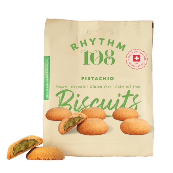 Kjeks med Pistasjkrem ØKO 135g i gruppen Råvarer & Drikke / Spiskammer / Kaker, kjeks & brød hos Rawfoodshop Scandinavia AB (7640155341059)