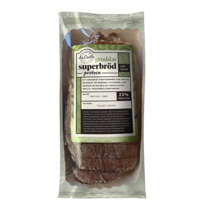 Spiret Superproteinbrød 250 g i gruppen Råvarer & Drikke / Spiskammer / Kaker, kjeks & brød hos Rawfoodshop Scandinavia AB (780S)