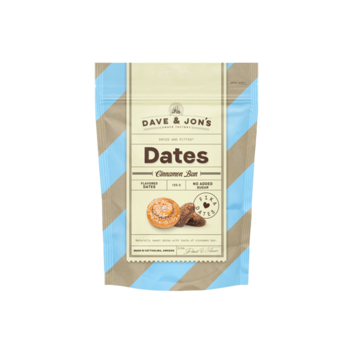 Dadler Cinnamon Bun 125g i gruppen Råvarer & Drikke / Frukt og bær / Dadler hos Rawfoodshop Scandinavia AB (800015944)