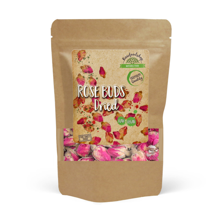 Roseknopper Tørkede 125g i gruppen Råvarer & Drikke / Baking / Spiselige blomster hos Rawfoodshop Scandinavia AB (82432125)