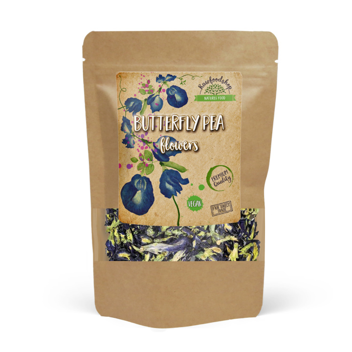 Butterfly Pea Flowers 125g i gruppen Råvarer & Drikke / Baking / Spiselige blomster hos Rawfoodshop Scandinavia AB (82434125)
