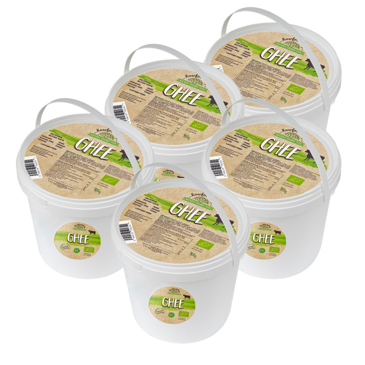 Ghee ØKO 900g x 5 bokser i gruppen Råvarer & Drikke / Spiskammer / Smør & Kremede Pålegg hos Rawfoodshop Scandinavia AB (8591351-SET5)