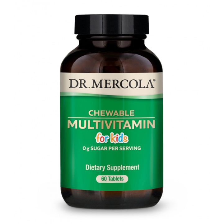 Dr. Mercola Tyggetabletter Multivitamin Barn 60tbl i gruppen Kosttilskudd / Bruksområde / Barn hos Rawfoodshop Scandinavia AB (962)