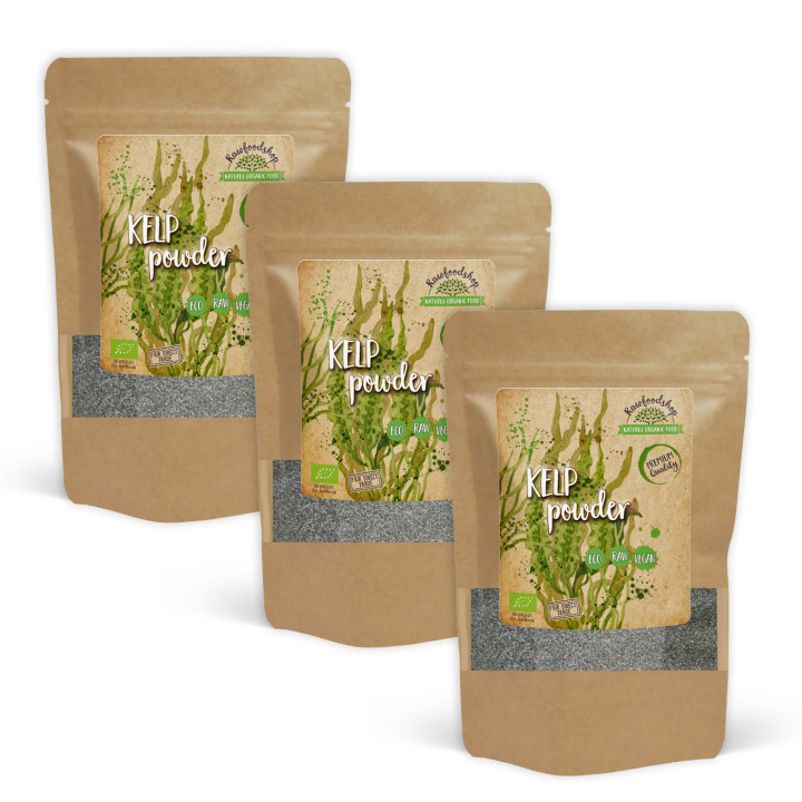 Kelp Pulver ØKO 125g x 3 pakker i gruppen Råvarer & Drikke / Helsekost / Alger & Tang hos Rawfoodshop Scandinavia AB (A1003-SET3)