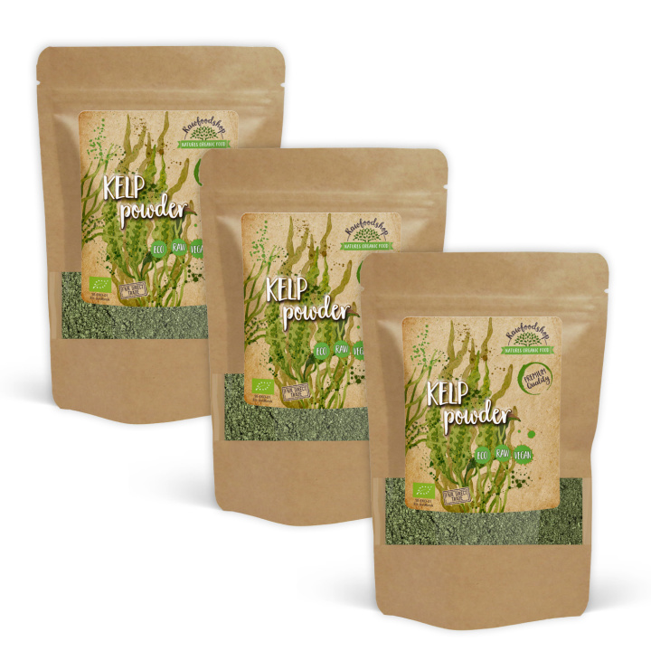 Kelp Pulver ØKO 250g x 3 pakker i gruppen Råvarer & Drikke / Helsekost / Alger & Tang hos Rawfoodshop Scandinavia AB (A1003250-SET3)