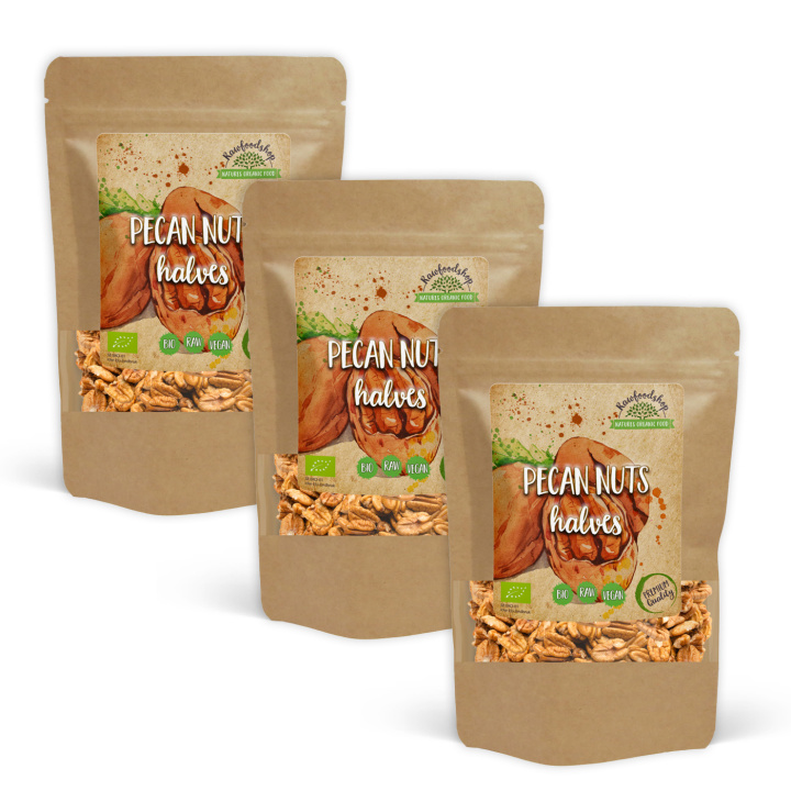 Pekannøtter Premium RAW ØKO 500g x 3 pakker i gruppen Råvarer & Drikke / Nøtter / Pekannøtter hos Rawfoodshop Scandinavia AB (A1004-SET3)
