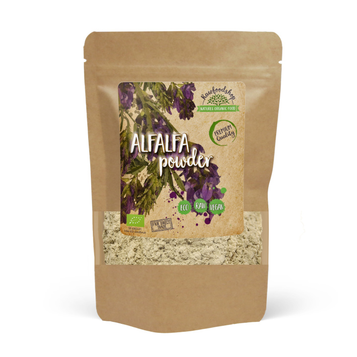 Alfalfa Pulver ØKO 125g i gruppen Råvarer & Drikke / Helsekost / Grønne Pulver hos Rawfoodshop Scandinavia AB (A1010)