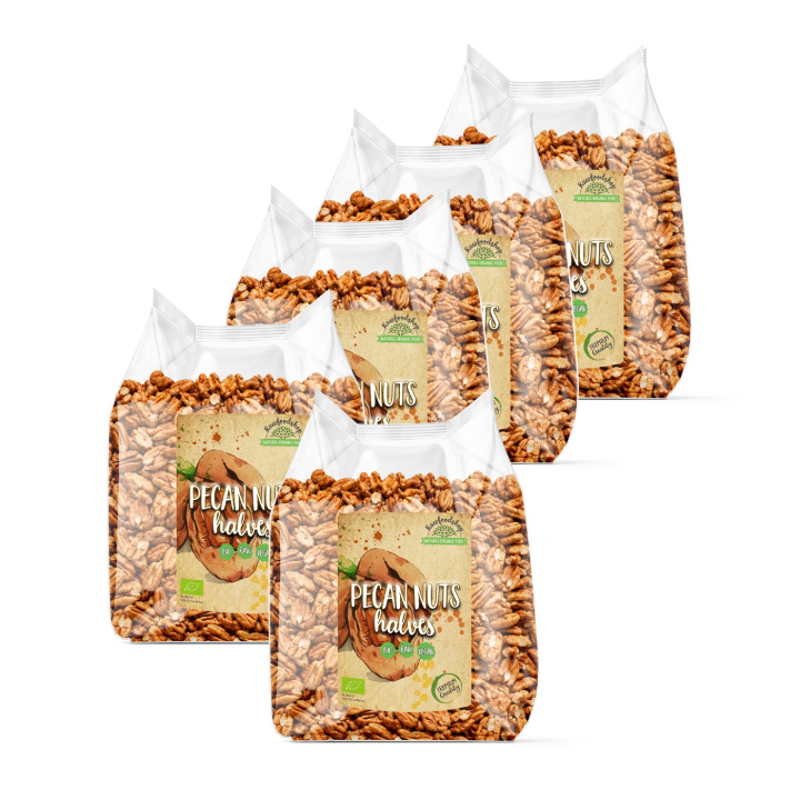 Pekannøtter Premium RAW ØKO 750g x 5 pakker i gruppen Råvarer & Drikke / Nøtter / Pekannøtter hos Rawfoodshop Scandinavia AB (A1060-SET5)
