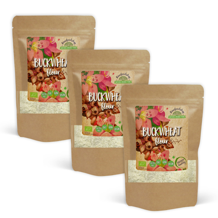 Bokhvetemel ØKO 500g x 3 pakker i gruppen Råvarer & Drikke / Baking / Mel hos Rawfoodshop Scandinavia AB (AB001-SET3)