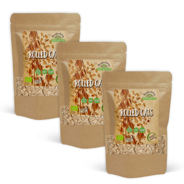 Havregryn Glutenfritt ØKO 500g x 3 pakker i gruppen Råvarer & Drikke / Baking / Korn og flak hos Rawfoodshop Scandinavia AB (AB006-SET3)