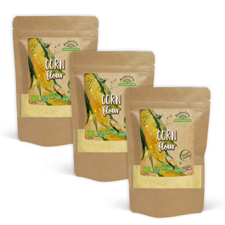 Maismel ØKO 1kg x 3 pakker i gruppen Råvarer & Drikke / Baking / Mel hos Rawfoodshop Scandinavia AB (AB013-SET3)