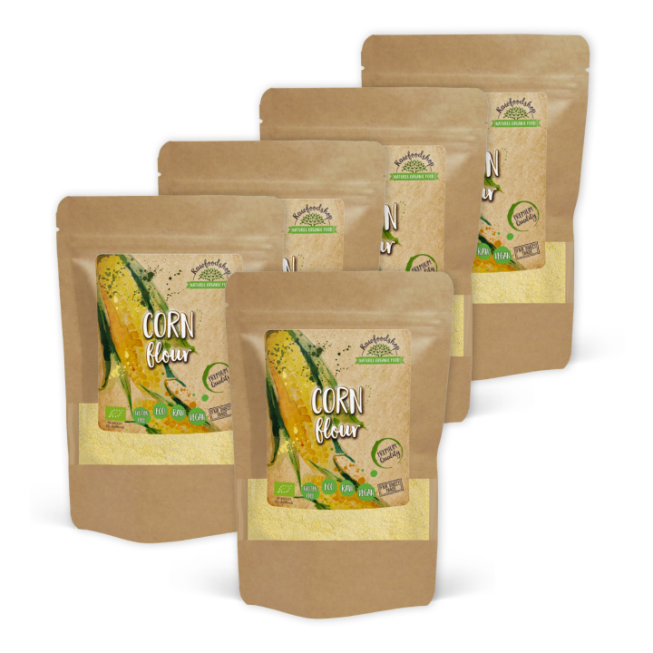 Maismel ØKO 1kg x 5 pakker i gruppen Råvarer & Drikke / Baking / Mel hos Rawfoodshop Scandinavia AB (AB013-SET5)
