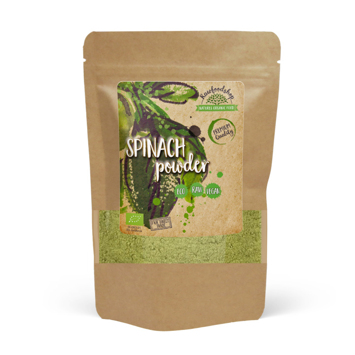 Spinatpulver ØKO 250g i gruppen Råvarer & Drikke / Helsekost / Grønne Pulver hos Rawfoodshop Scandinavia AB (AB029)