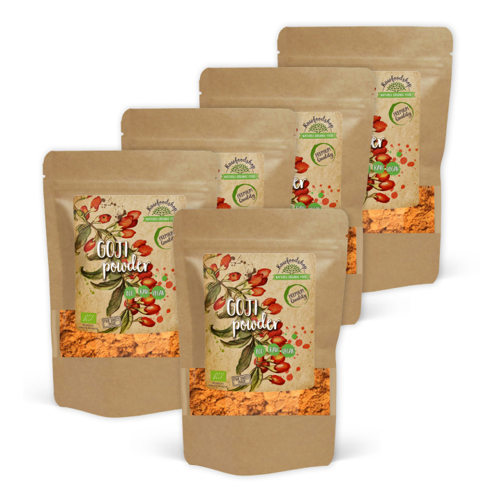 Gojibærpulver ØKO 125g x 5 pakker i gruppen Råvarer & Drikke / Frukt og bær / Gojibær hos Rawfoodshop Scandinavia AB (AB036-SET5)