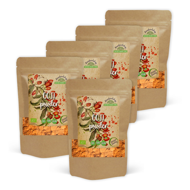 Gojibærpulver ØKO 125g x 5 pakker i gruppen Råvarer & Drikke / Frukt og bær / Gojibær hos Rawfoodshop Scandinavia AB (AB036-SET5)