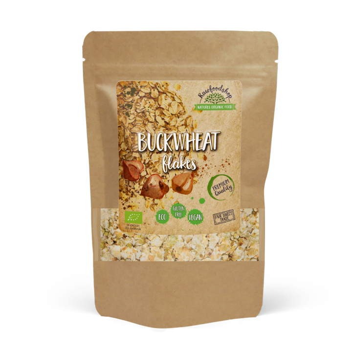 Bokhveteflak ØKO 500g i gruppen Råvarer & Drikke / Baking / Korn og flak hos Rawfoodshop Scandinavia AB (AB044)