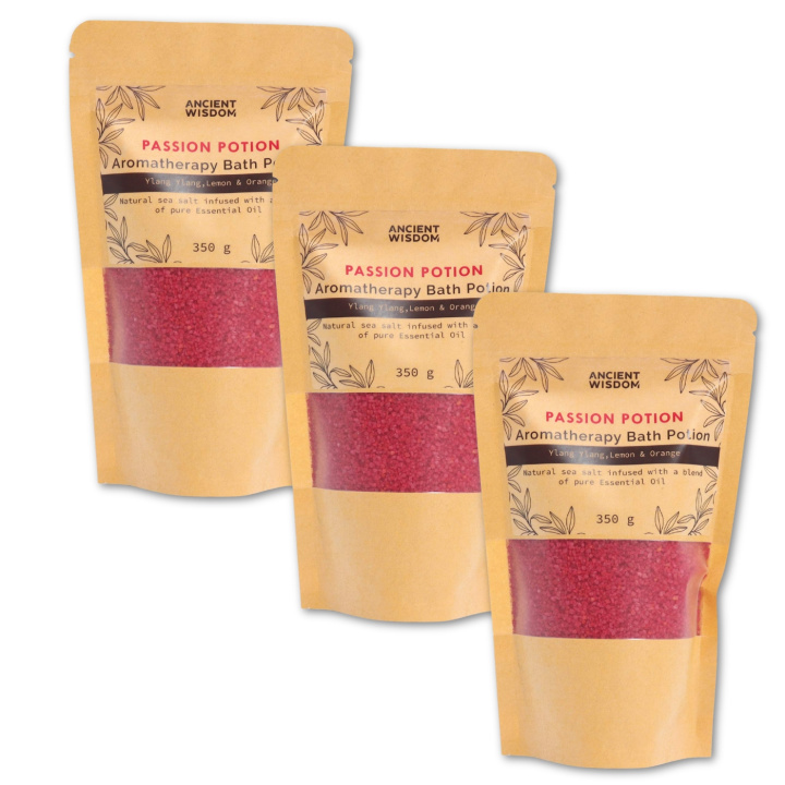 Badesalt Passion 350g x 3 pakker i gruppen Hud & Kropp / Bad & Spa / Badesalt hos Rawfoodshop Scandinavia AB (ABPCUL04-SET3)