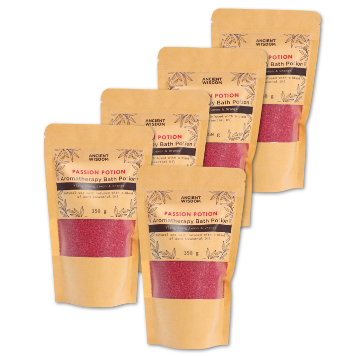 Badesalt Passion 350g x 5 pakker i gruppen Hud & Kropp / Bad & Spa / Badesalt hos Rawfoodshop Scandinavia AB (ABPCUL04-SET5)