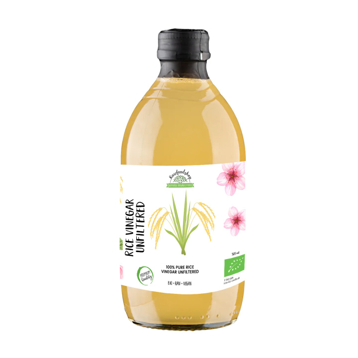 Risvinäger Ofiltrerad RAW ØKO 500ml i gruppen Råvarer & Drikke / Spiskammer / Smaksetting / Eddik hos Rawfoodshop Scandinavia AB (AM500ML)