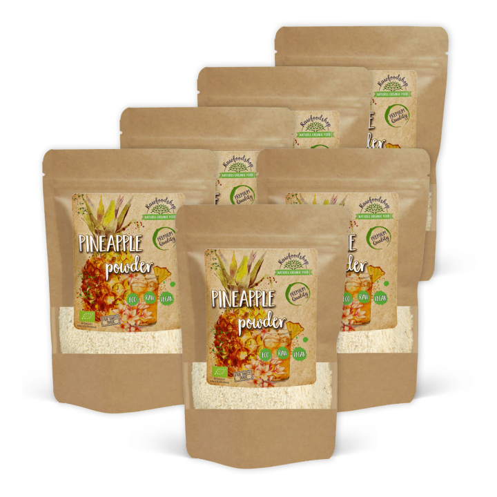 Ananaspulver ØKO 100g x 6 pakker i gruppen Råvarer & Drikke / Frukt og bær / Ananas hos Rawfoodshop Scandinavia AB (ANP10-SET)