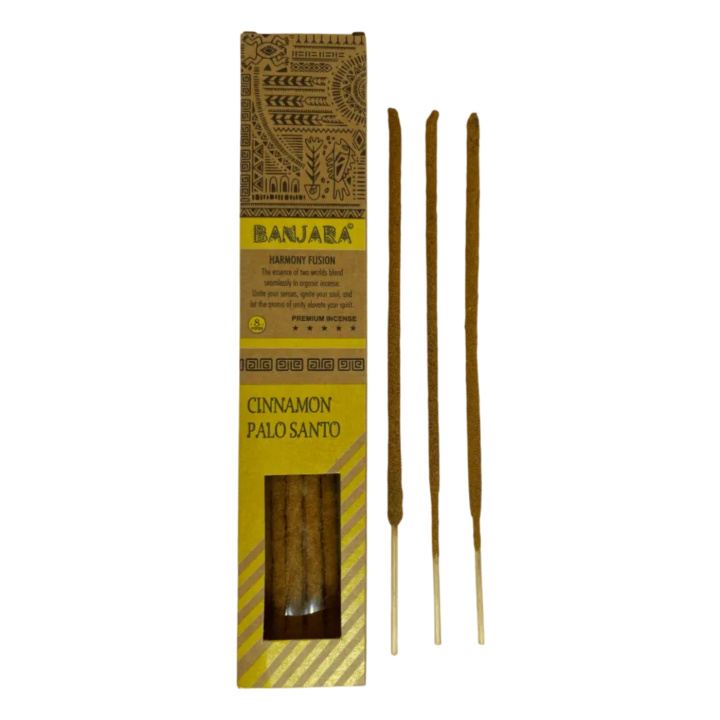 Røkelse Palo Santo Kanel 8 stk i gruppen Hjem & Sjel / Stemning & duft / Røkelse hos Rawfoodshop Scandinavia AB (BANJPALO-05)