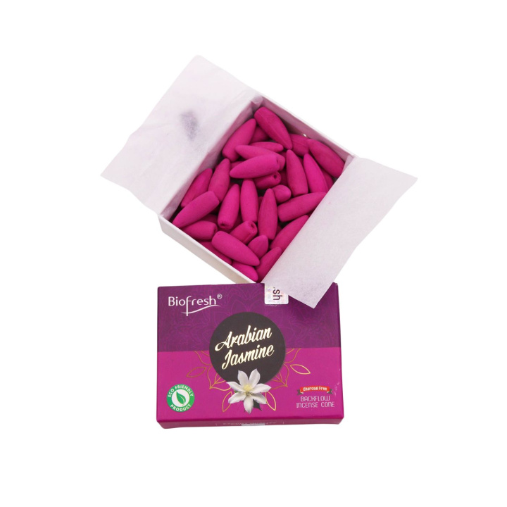 Røkelseskjegler Arabisk Jasmin 40 stk i gruppen Hjem & Sjel / Stemning & duft / Røkelse hos Rawfoodshop Scandinavia AB (BFBF-02)