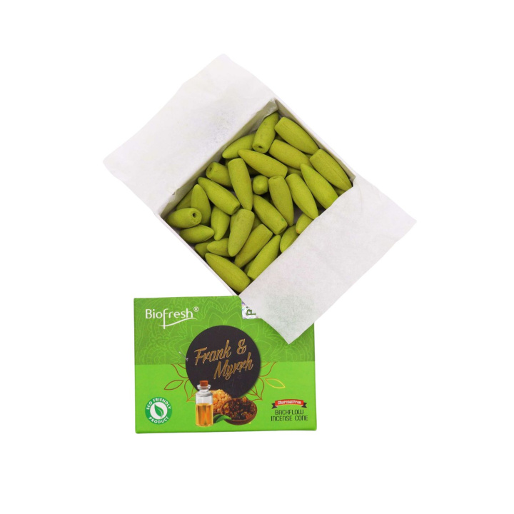 Røkelseskjegler Frankincense & Myrra 40 stk i gruppen Hjem & Sjel / Stemning & duft / Røkelse hos Rawfoodshop Scandinavia AB (BFBF-05)