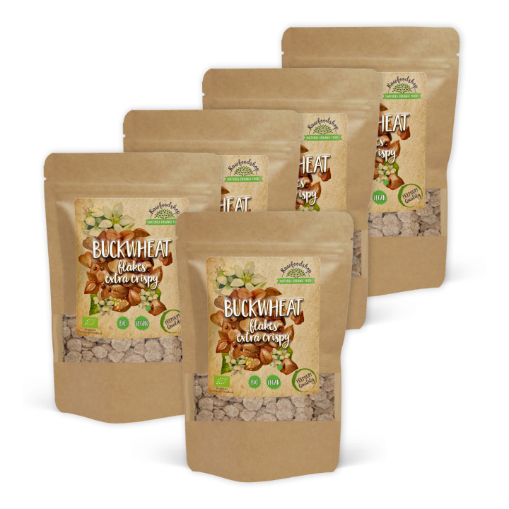 Bokhvete flakes Sprø ØKO 200g x 5 pakker i gruppen Råvarer & Drikke / Baking / Korn og flak hos Rawfoodshop Scandinavia AB (BFK20-SET5)