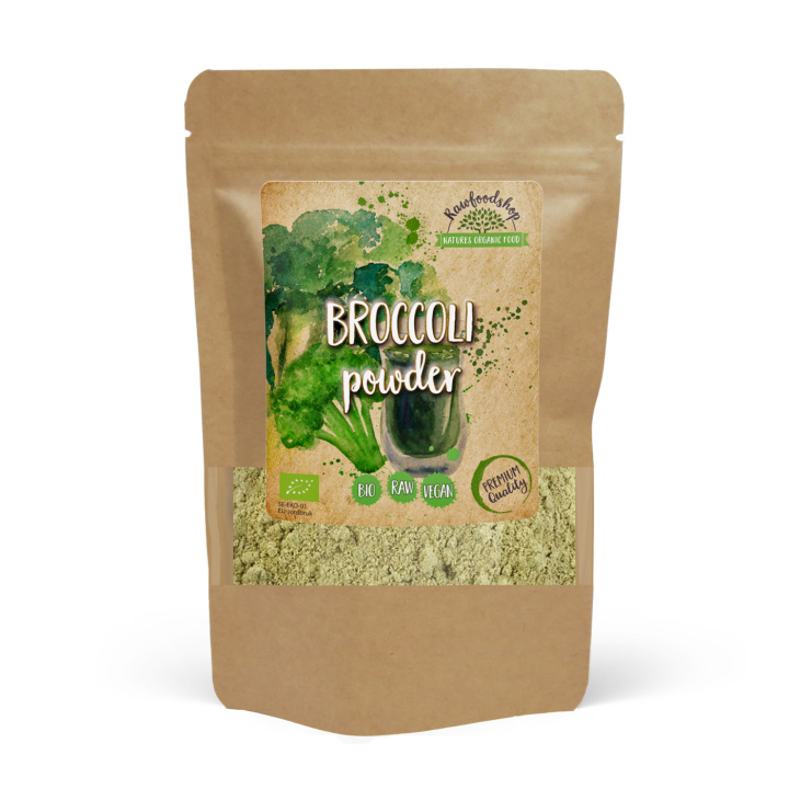 Brokkolipulver ØKO 125g i gruppen Råvarer & Drikke / Helsekost / Grønne Pulver hos Rawfoodshop Scandinavia AB (BKP125)