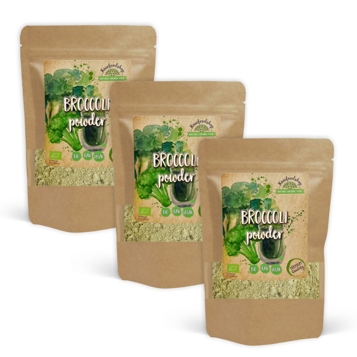 Brokkolipulver ØKO 250g x 3 pakker i gruppen Råvarer & Drikke / Helsekost / Grønne Pulver hos Rawfoodshop Scandinavia AB (BKP25-SET3)