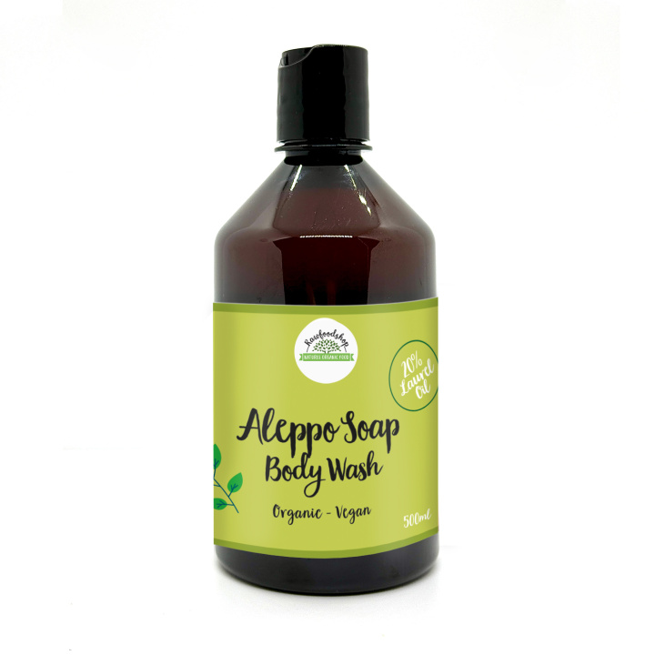 Aleppo Flytende såpe Laurbærolje 20% ØKO 500ml i gruppen Hud & Kropp / Kropp / Dusjsåpe hos Rawfoodshop Scandinavia AB (BN0842)