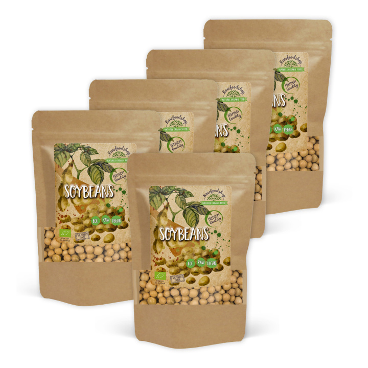 Soyabønner ØKO 500g x 5 pakker i gruppen Råvarer & Drikke / Spiskammer / Belgvekster / Bønner hos Rawfoodshop Scandinavia AB (BON6-SET5)