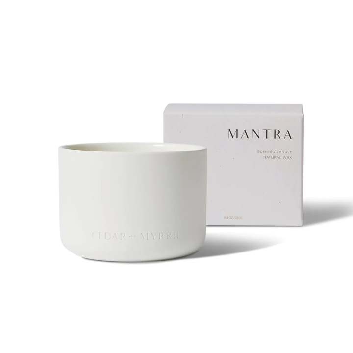 Duftlys Mantra 250g i gruppen Hjem & Sjel / Stemning & duft / Duftlys hos Rawfoodshop Scandinavia AB (BR-CDL-US-M-01)