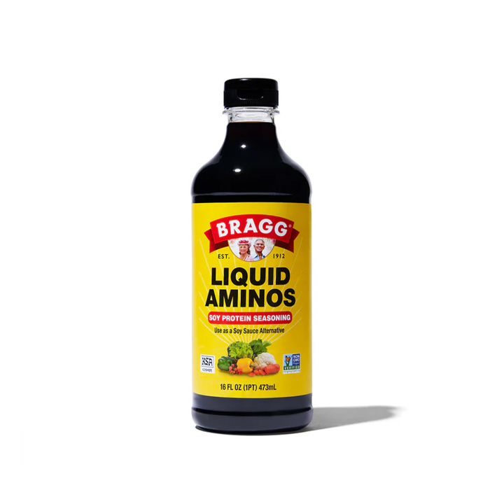 Bragg Liquid Aminos 473ml i gruppen Råvarer & Drikke / Spiskammer / Smaksetting / Soya og sauser hos Rawfoodshop Scandinavia AB (BRAG5432)