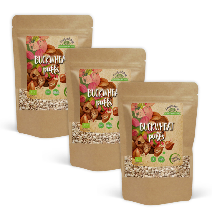 Bokhvetepuffer ØKO 60g x 3 pakker i gruppen Råvarer & Drikke / Baking / Korn og flak hos Rawfoodshop Scandinavia AB (BVP60-SET3)