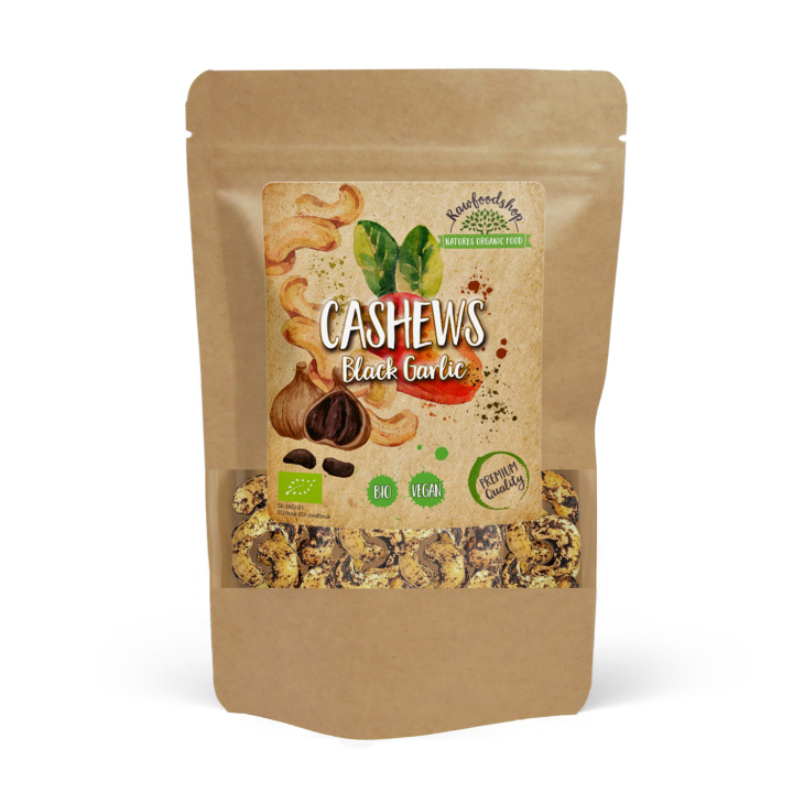 Cashewnøtter Svart Hvitløk ØKO 200g i gruppen Råvarer & Drikke / Nøtter / Cashewnøtter hos Rawfoodshop Scandinavia AB (CAJAIL5-200)