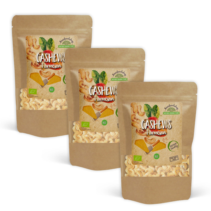 Cashewnøtter Parmesan ØKO 200g x 3 pakker i gruppen Råvarer & Drikke / Nøtter / Cashewnøtter hos Rawfoodshop Scandinavia AB (CAJPARM5200-SET3)