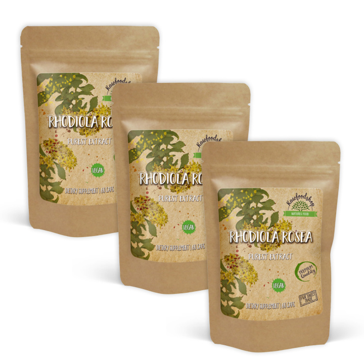 Rhodiola Rosea Extract 500mg 60 kapsler x 3 pakker i gruppen Kosttilskudd / Urter & Planter / Urter hos Rawfoodshop Scandinavia AB (CAPRHO60-SET3)